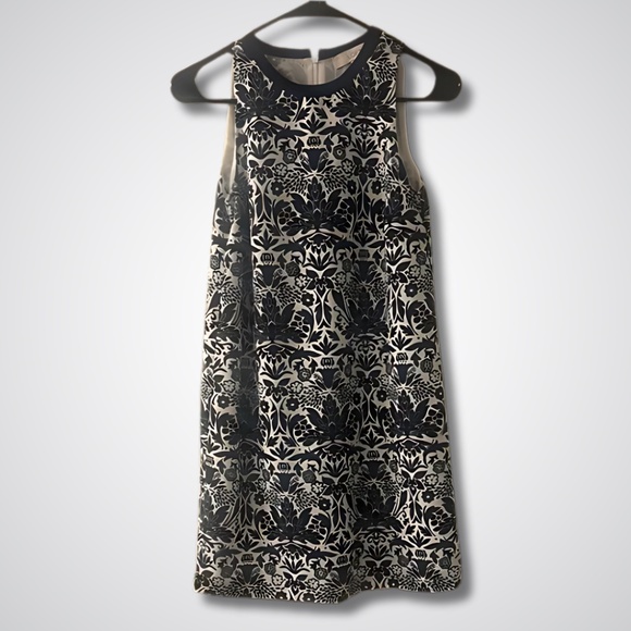 LOFT Sleeveless Shift Dress - Size XSP - Black & White Print - NWOT - Picture 1 of 4